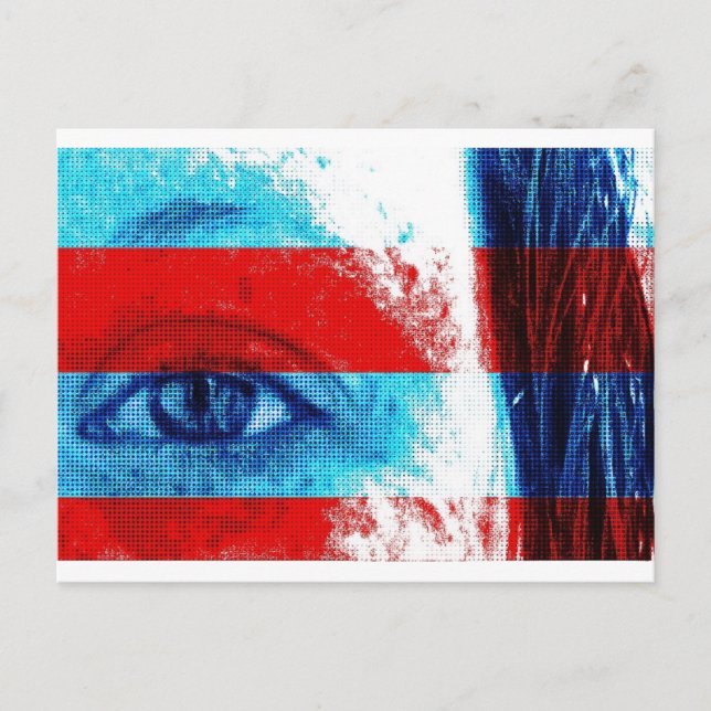Augen Amerikas Postkarte (Vorderseite)