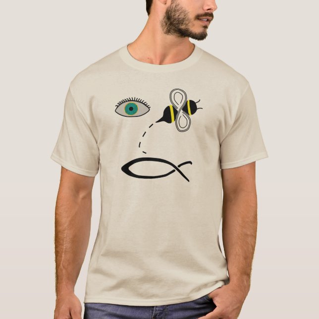 Augen-Biene christlich T-Shirt (Vorderseite)