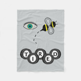 Augen-Biene ermüdet Fleecedecke