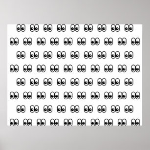Augen Blick Seitenflüge Starring Emoji Muster Poster