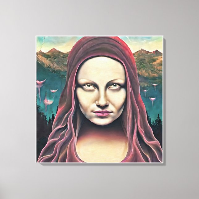 Augen der Mona lisa Leinwanddruck (Vorderseite)