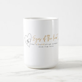 Augen der Tasse des Herzens
