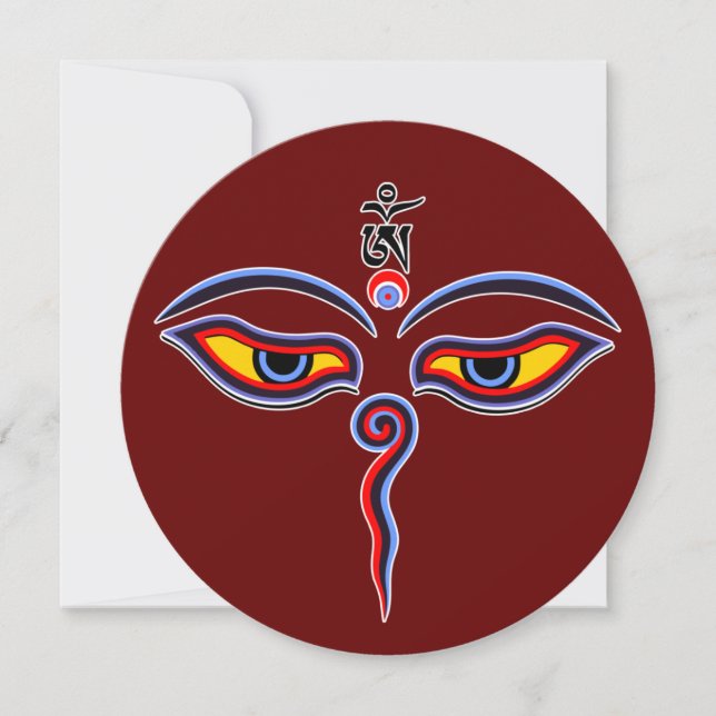 Augen der Weisheit Buddha - Augen des Bodhnath-Tem (Vorderseite)