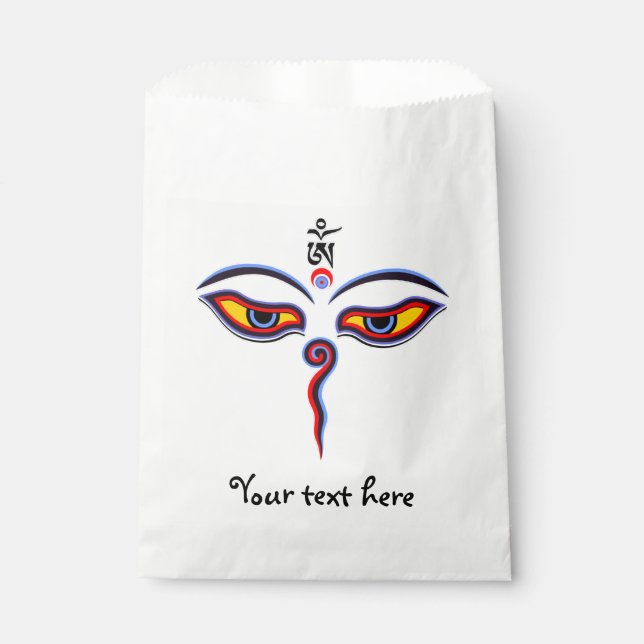 Augen der Weisheit Buddha - Augen des Bodhnath-Tem Geschenktütchen (Vorderseite)