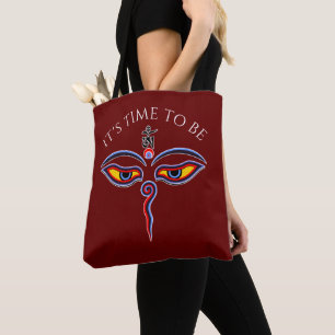 Augen der Weisheit Buddha - Augen des Bodhnath-Tem Tasche