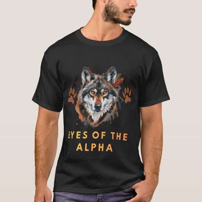 Augen des Alpha-Wolfs T-Shirt (Vorderseite)