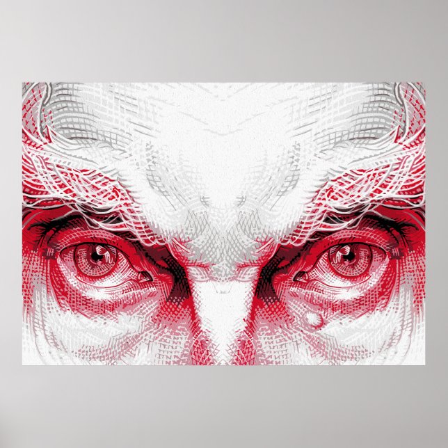 Augen des alten Bösen - Rote Warnung Poster (Vorne)