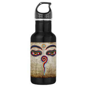 Augen des Buddha / Augen der Weisheit   antik Trinkflasche