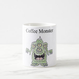 AUGEN DES KAFFEE-MONSTER-VIER KAFFEETASSE