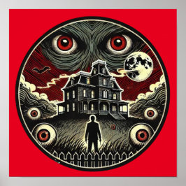 Augen des Spuk Herrenhauses Poster