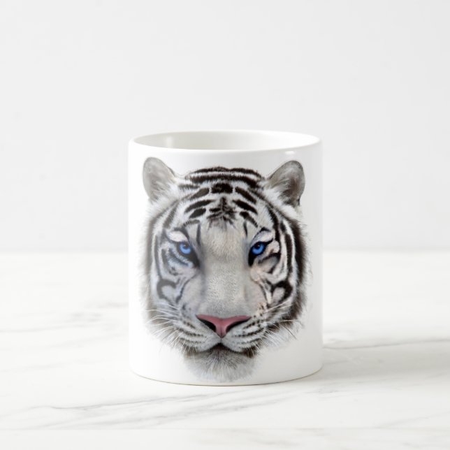 Augen des Tigers Kaffeetasse (Mittel)