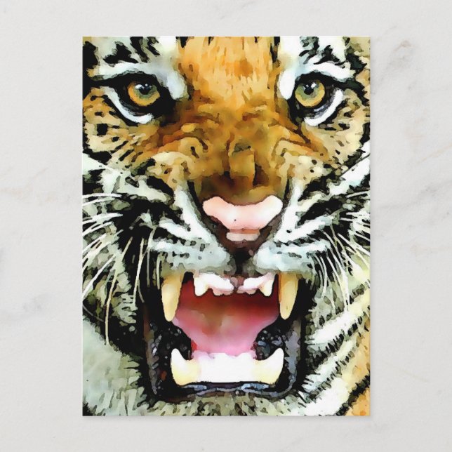 Augen des Tigers Postkarte (Vorderseite)