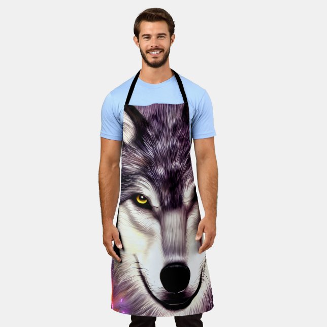 Augen des Wolfs Schürze (Getragen)