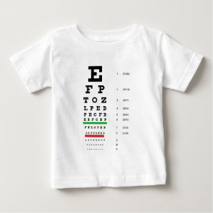 Augen-Diagramm Hermans Snellen, zum der visuellen Baby T-shirt