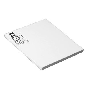 Augen-Diagramm Notizblock