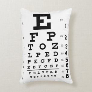 Augen-Diagramm-Optometriker-T - Shirt-Kissen Dekokissen