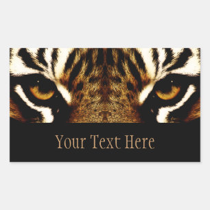 Augen eines Tiger Personalisiert Rechteckiger Aufkleber
