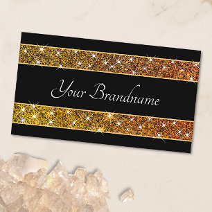 Augen fangen Glamour Glitzer Funkelnd Stars Schwar Visitenkarte