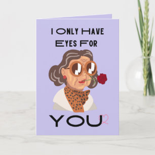 Augen Für Dich Lustige Jazzy Oma Valentinstag Feiertagskarte