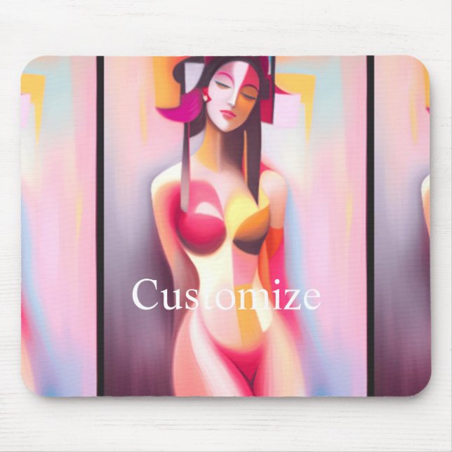 Augen geschlossen Weibchen mit Thunder_Cove Mousepad (Vorne)