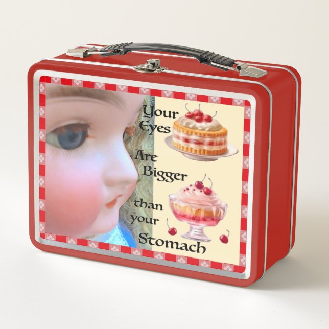 Augen größer als die Magen Lunchbox (Vorderseite)