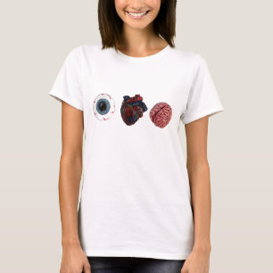 Augen-Herz-Gehirne T-Shirt
