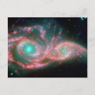 Augen im Himmel NGC 2207 NASA Postkarte