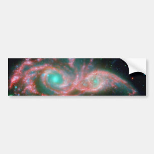 Augen in der Himmel NGC 2207 NASA Autoaufkleber