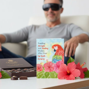 Augen Lasik Chirurgie Heilung Scharlachrote Aras,  Karte