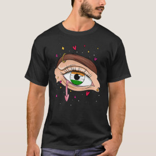 Augen mit Indianerflagge und Indien T-Shirt