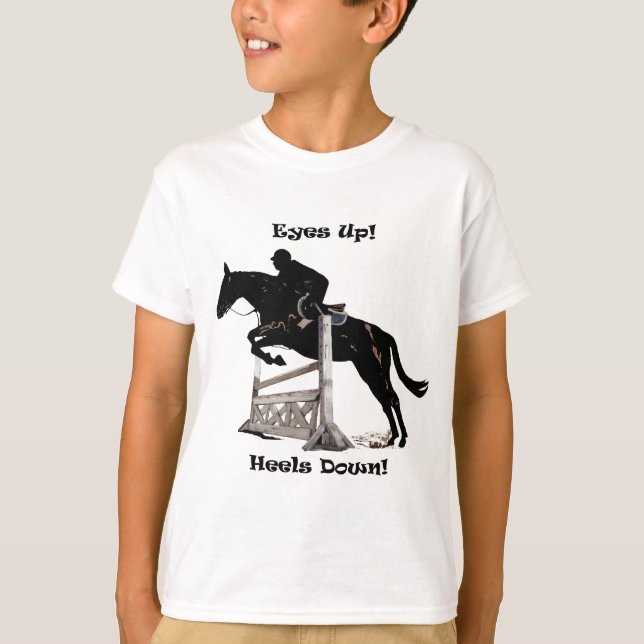 Augen oben! Heels unten! Pferd T-Shirt (Vorderseite)