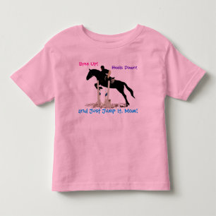 Augen oben! Heels unten! U. springen Sie ihn Kleinkind T-shirt