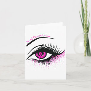 Augen Rosa Ribbon Krieger Brustkrebs Bewusstsein Karte