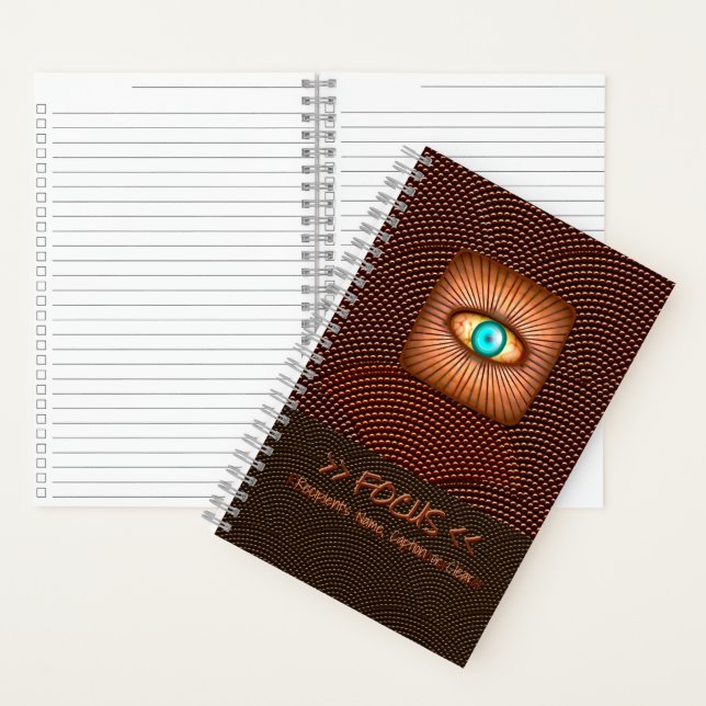 Augen schauen Sie auf den FOKUS - Personalisiert Notizbuch (Innen)