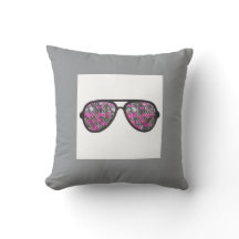 Augen sehen Sie Sonnenbrille entworfen Kissen