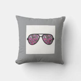 Augen sehen Sie Sonnenbrille entworfen Kissen