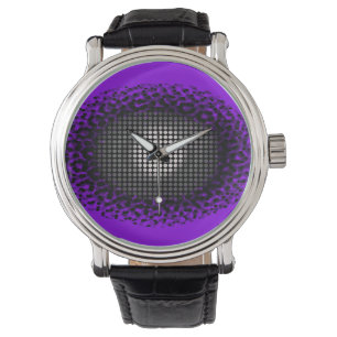 Augen-Spions-lila Pop-Kunst-Uhr Armbanduhr