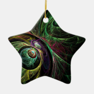 Augen to Auge Abstrakt Art Stern Keramik Ornament