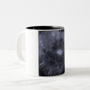 Augen- und Uhrengesicht Zweifarbige Tasse