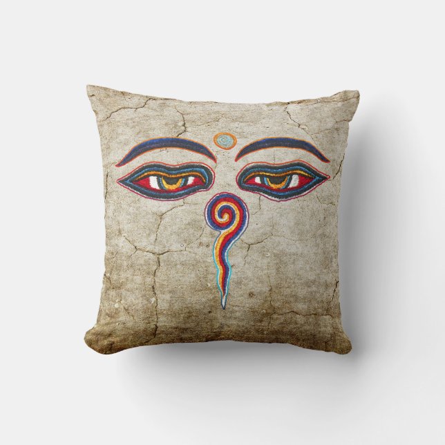 Augen von Buddha/Augen der Weisheit Kissen (Vorderseite)