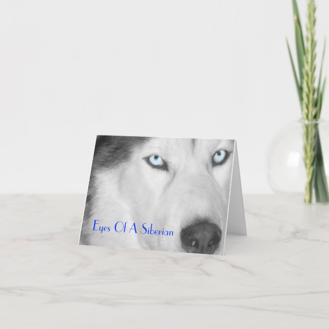 Augen von sibirischen II (B/W) Karte (Vorderseite)