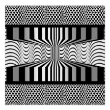 Augen Wand Op Art Schwarz-Weiß