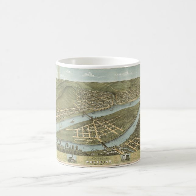 Augenansicht des Vogels, die West Virginia (1870, Kaffeetasse (Mittel)