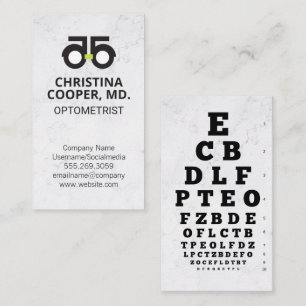 Augenarzt   Augenuntersuchung   Optometriker Visitenkarte