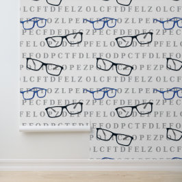 Augenarzt Optiker Augenuntersuchungsdiagramm und B Tapete