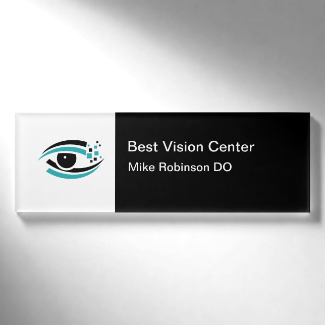Augenarzt Vision Care Moderne Namensschilder Namenschild (Vorderseite)