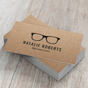 Augenarztbrille Rustikale Kraft Visitenkarte