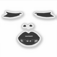 Augenbinden, schwarze Lippenstift Lippen Make-up P
