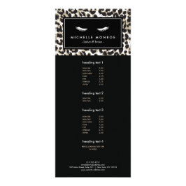 Augenblicke mit Leopard Print Rack Card Werbekarte