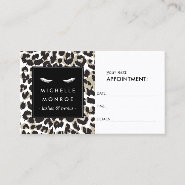 Augenblicke mit Leopard Print Termin Card (Vorderseite)